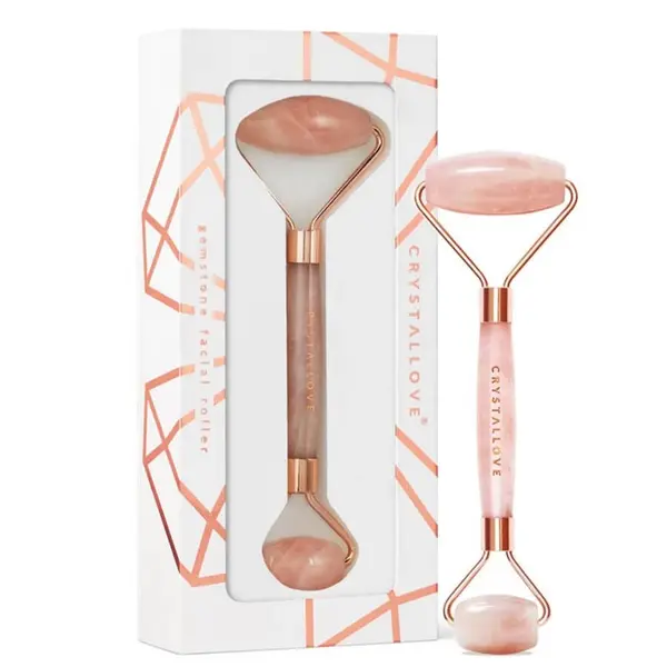 Crystallove Crystallove Masažeri Za Lice Rose Quartz Roller Masažer 1 kom,