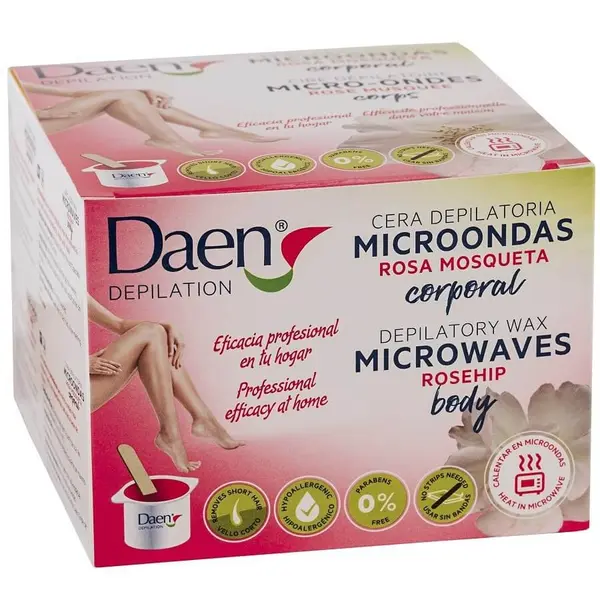 Daen Daen Professional Waxes Microwable Body Wax Rosehip Vosak Za Uklanjanje Dlačica S Tijela 300 g