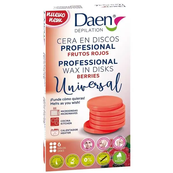 Daen Daen Professional Waxes Wax Discs Berries Vosak Za Uklanjanje Dlačica S Lica I Tijela 120 g