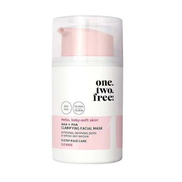 one.two.free! one.two.free! AHA + PHA Clarifying Facial Mask Maska Za Njegu Lica 50 ml