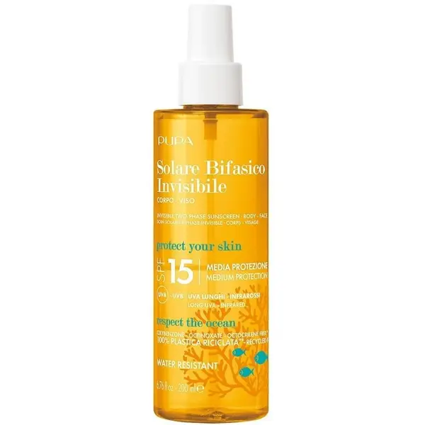 Pupa Pupa Invisible Two-Phase Sunscreen SPF 15 Sredstvo Za Zaštitu Od Sunca 200 ml