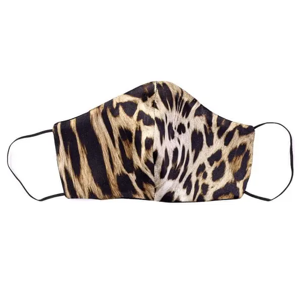 Tie-Me-Up! Tie-Me-Up! Silk Mask Animal Print Black Maska Za Lice 1 kom,