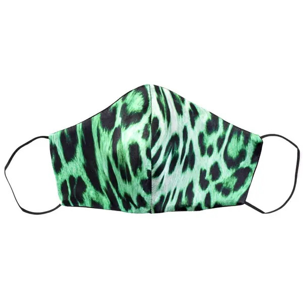 Tie-Me-Up! Tie-Me-Up! Silk Mask Animal Print Light Green Maska Za Lice 1 kom,
