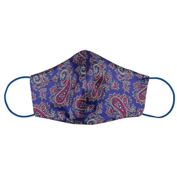 Tie-Me-Up! Tie-Me-Up! Silk Mask London Paisley Navy Maska Za Lice 1 kom,