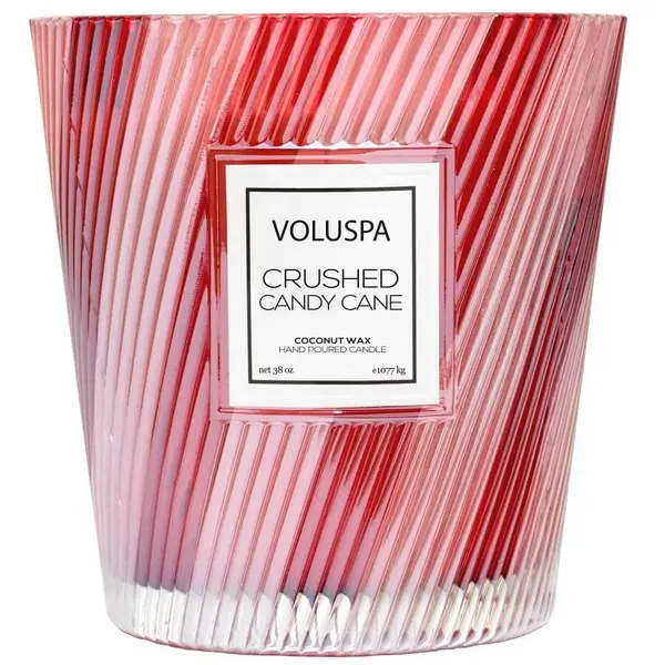 Voluspa VOLUSPA Crushed Candy Cane 3 Wick Hearth Candle Mirisna Svijeća 1077 g