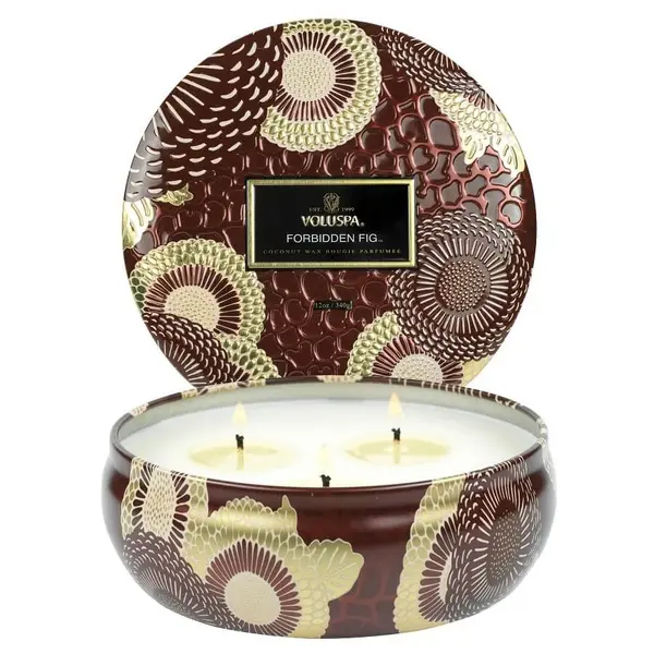 Voluspa VOLUSPA Forbidden Fig 3 Wick Tin Candle Mirisna Svijeća 340 g