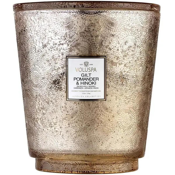 Voluspa VOLUSPA Gilt Pomander & Hinoki Holiday 5 Wick Hearth Candle Mirisna Svijeća 3500 g