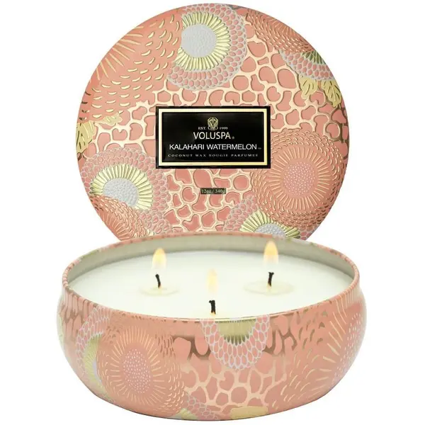 Voluspa VOLUSPA Kalahari Watermelon 3 Wick Tin Candle Mirisna Svijeća 340 g