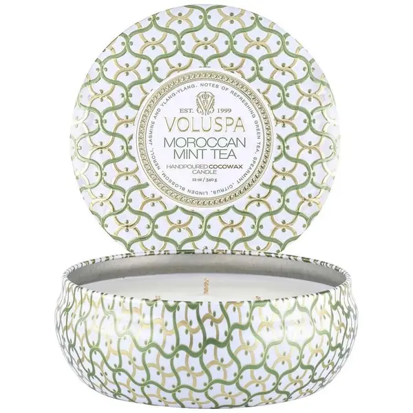 Voluspa VOLUSPA Moroccan Mint Tea 3 Wick Tin Candle Mirisna Svijeća 340 g