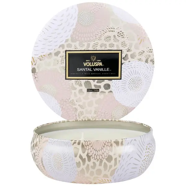 Voluspa VOLUSPA Santal Vanille 3 Wick Tin Candle Mirisna Svijeća 340 g