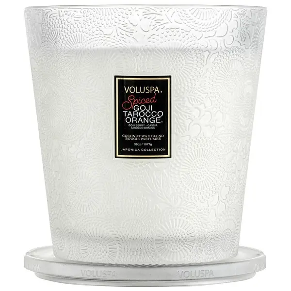Voluspa VOLUSPA Spiced Goji Tarocco Orange 3 Wick Hearth Candle Mirisna Svijeća 1077 g