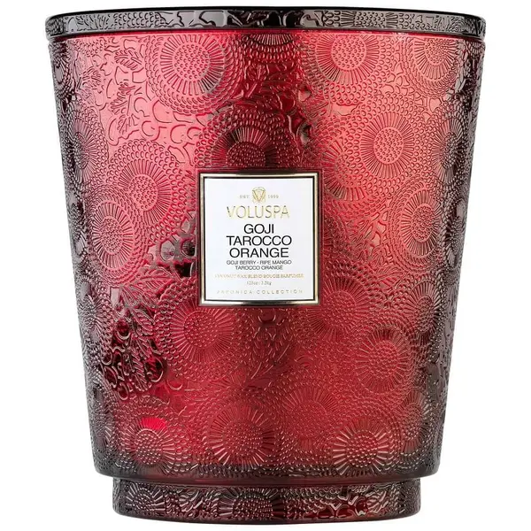 Voluspa VOLUSPA Spiced Goji Tarocco Orange 5 Wick Hearth Candle Mirisna Svijeća 3500 g