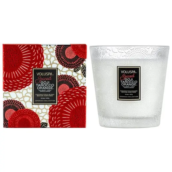 Voluspa VOLUSPA Spiced Goji Tarocco Orange Holiday 2 Wick Hearh Candle Mirisna Svijeća 467 g