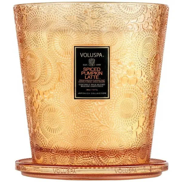 Voluspa VOLUSPA Spiced Pumpkin Latte 3 Wick Hearth Candle Mirisna Svijeća 1077 g