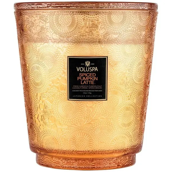 Voluspa VOLUSPA Spiced Pumpkin Latte 5 Wick Hearth Candle Mirisna Svijeća 3,5 kg