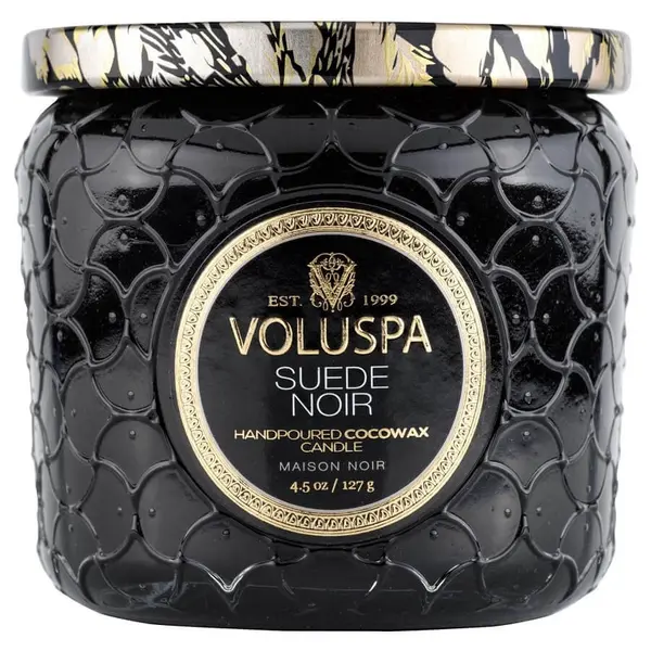 Voluspa VOLUSPA Suede Noir Petite Jar Candle Mirisna Svijeća 127 g