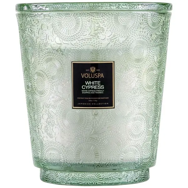 Voluspa VOLUSPA White Cypress 5 Wick Hearth Candle Mirisna Svijeća 3500 g
