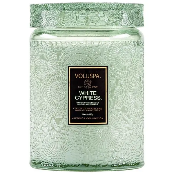 Voluspa VOLUSPA White Cypress Large Candle Mirisna Svijeća 453 g