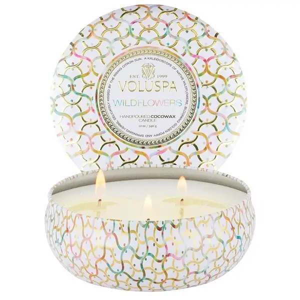 Voluspa VOLUSPA Wildflowers 3 Wick Tin Candle Mirisna Svijeća 340 g