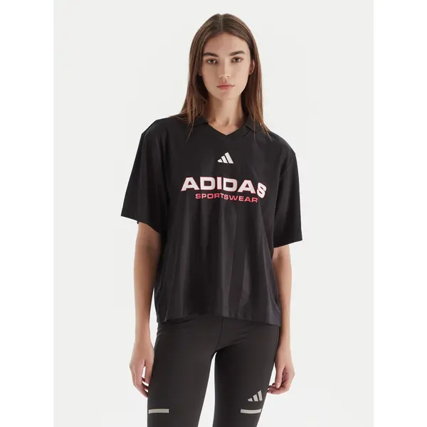 Adidas adidas Polo Tiro JN2749 Crna Loose Fit