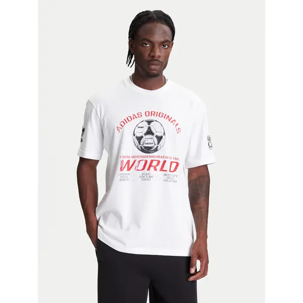 Adidas adidas T-shirt 90s Football Graphic JX3065 Bijela Regular Fit