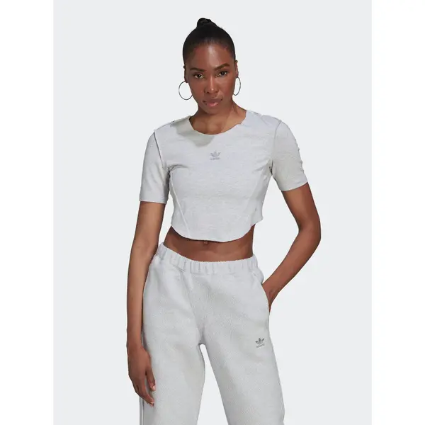 Adidas adidas T-shirt Crop Loungewear HL9130 Siva Regular Fit