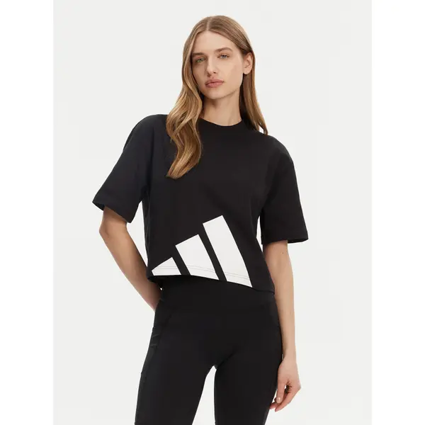 Adidas adidas T-shirt Essentials Big Logo Boyfriend JG8736 Crna Loose Fit