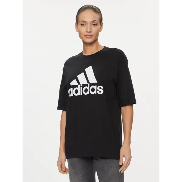 Adidas adidas T-shirt Essentials Big Logo Boyfriend T-Shirt HR4931 Crna Loose Fit