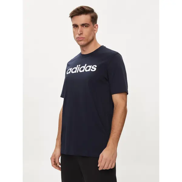 Adidas adidas T-shirt Essentials Single Jersey Linear Embroidered Logo T-Shirt IC9275 Plava Regular Fit