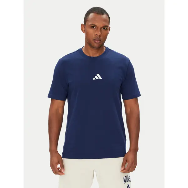 Adidas adidas T-shirt Essentials Small Logo JF1093 Tamnoplava Regular Fit