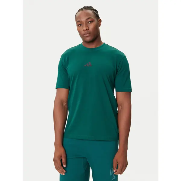 Adidas adidas T-shirt Essentials Small Logo JF1096 Zelena Regular Fit
