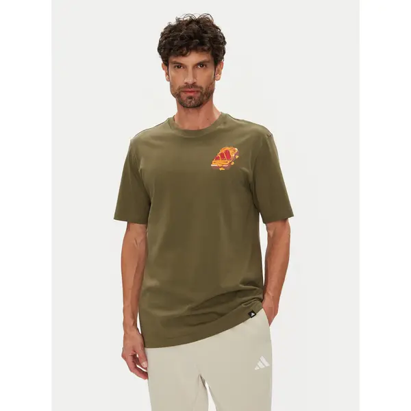 Adidas adidas T-shirt Food Peanut Butter & Jelly Graphic JW4342 Kaki Regular Fit