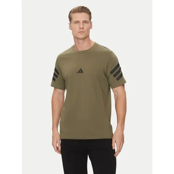 Adidas adidas T-shirt Future Icons 3-Stripes JD4876 Zelena Regular Fit