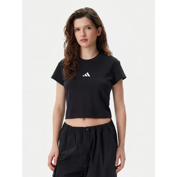 Adidas adidas T-shirt Future Icons Small Logo Baby JE4000 Crna Slim Fit