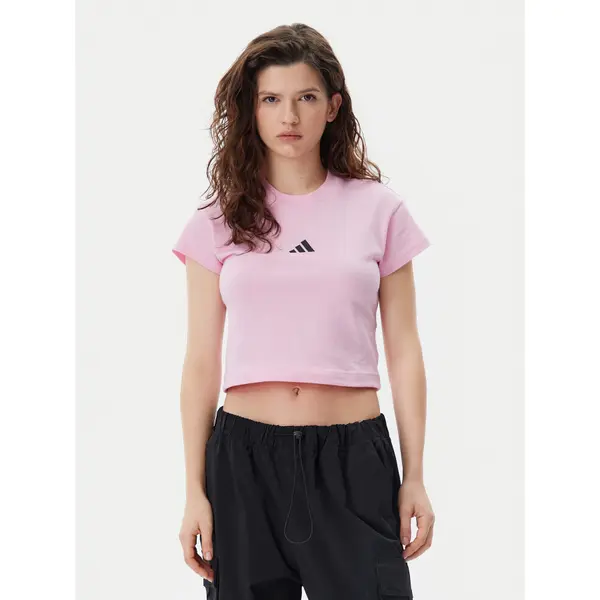 Adidas adidas T-shirt Future Icons Small Logo Baby JE4003 Ružičasta Slim Fit