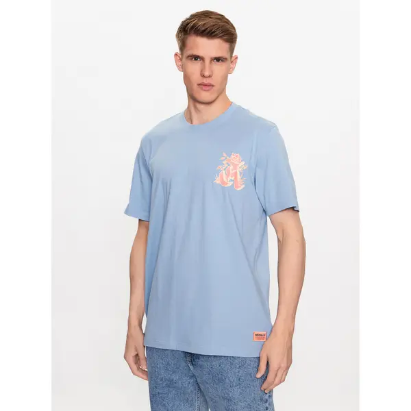 Adidas adidas T-shirt Graphic Glide T-Shirt IC5750 Svijetloplava Loose Fit