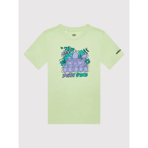 Adidas adidas T-shirt Graphic Stoked Beach HF7434 Žuta Regular Fit