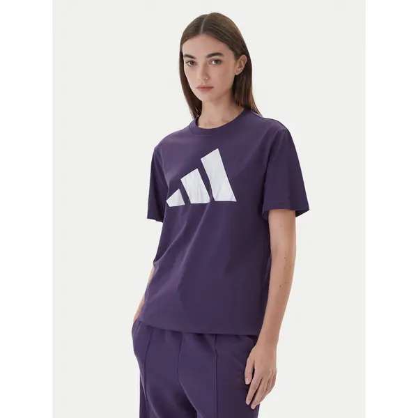 Adidas adidas T-shirt Holiday Metallic Graphic JV8527 Ljubičasta Regular Fit