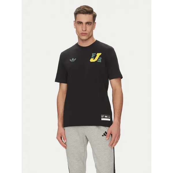 Adidas adidas T-shirt Jamaica VRCT JE5331 Crna Regular Fit