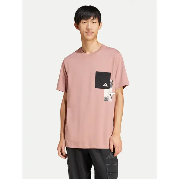 Adidas adidas T-shirt Lens Elevated Pocket Graphic JJ3927 Ružičasta Loose Fit