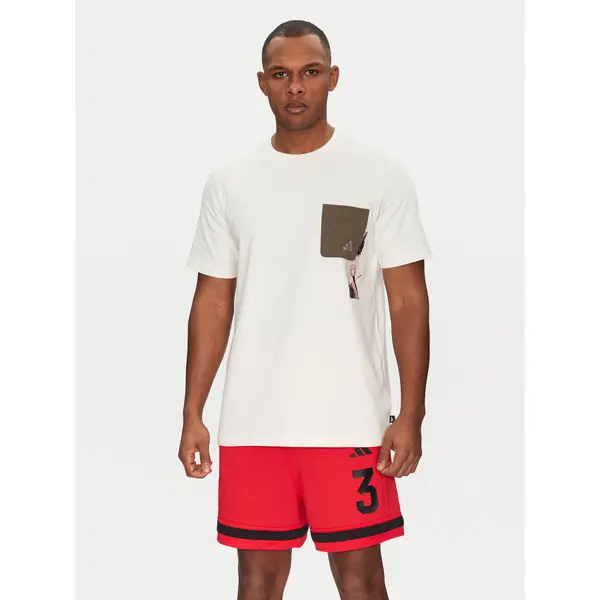 Adidas adidas T-shirt Lens Elevated Pocket Graphic JJ3928 Bijela Loose Fit