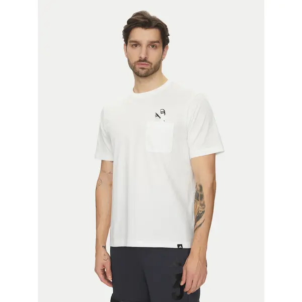 Adidas adidas T-shirt Lounge Slides Graphic Pocket JC5282 Bijela Regular Fit