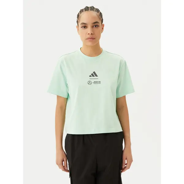 Adidas adidas T-shirt Mercedes - AMG Petronas Formula One Team Premium JY3077 Zelena Loose Fit
