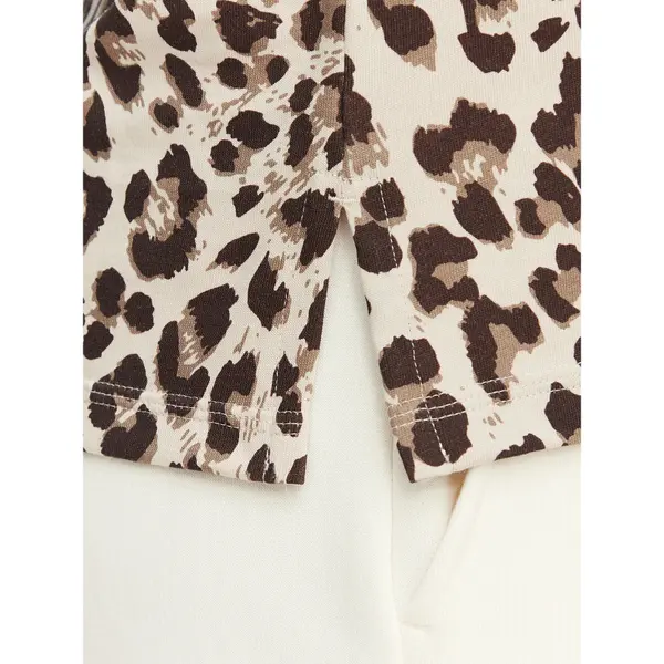 Adidas adidas T-shirt Seasonal Essentials Animal Print KH1549 Bež Regular Fit