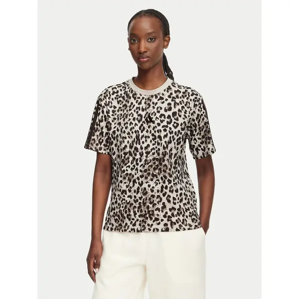 Adidas adidas T-shirt Seasonal Essentials Animal Print KH1549 Bež Regular Fit