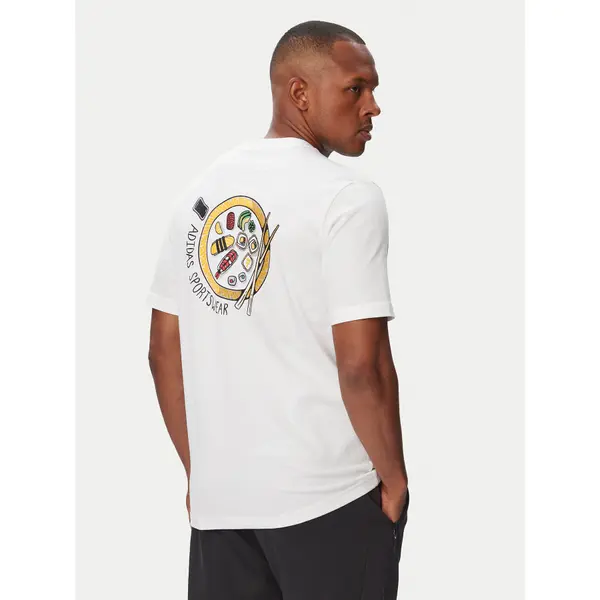 Adidas adidas T-shirt Sushi Graphic KT9706 Bijela Regular Fit