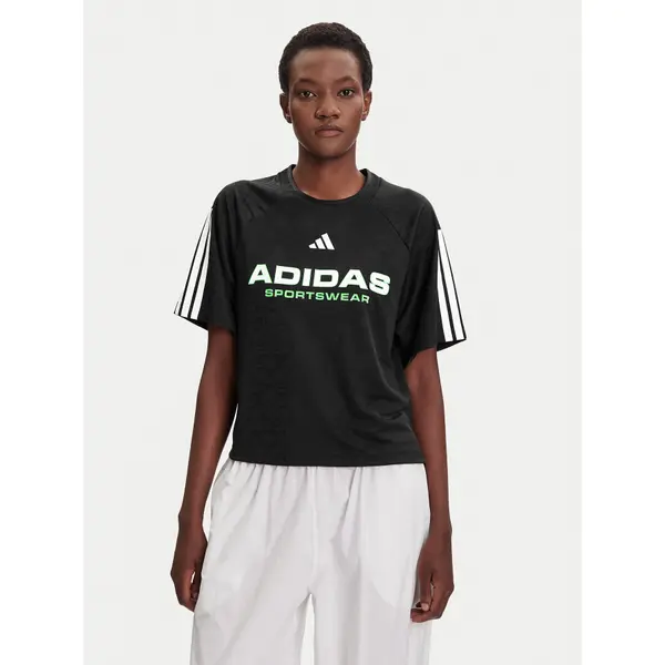 Adidas adidas T-shirt Tiro x Common Goal Jacquard JL9212 Crna Loose Fit