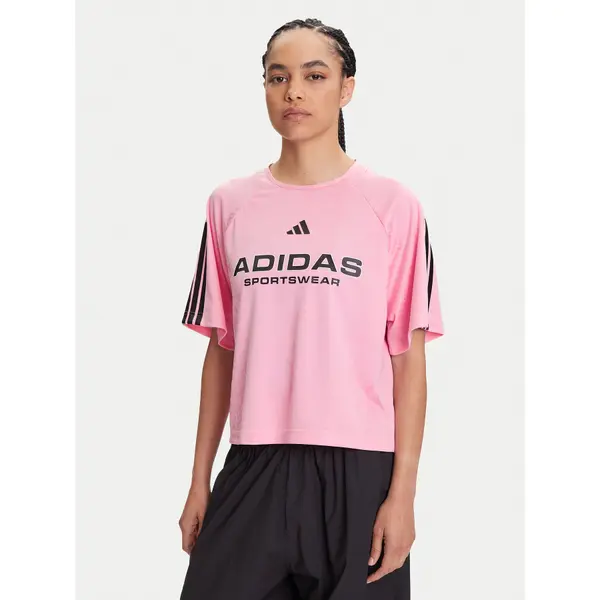 Adidas adidas T-shirt Tiro x Common Goal Jacquard JL9213 Ružičasta Loose Fit
