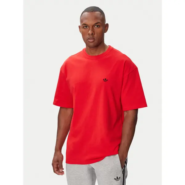 Adidas adidas T-shirt Trefoil Essentials HZ1003 Crvena Loose Fit