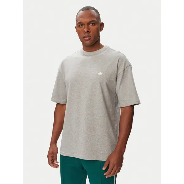 Adidas adidas T-shirt Trefoil Essentials IA7533 Svijetlo siva Regular Fit